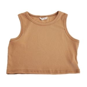 SHEIN Girls Tan Color Crop Tank Top Size 11Y-12Y